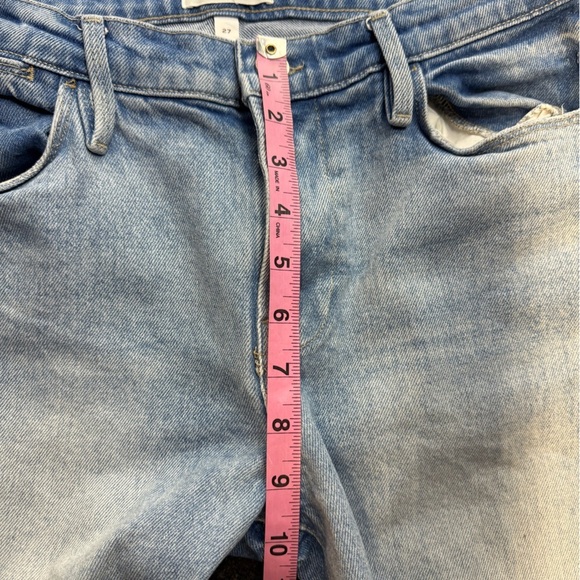 Frame Le High Straight Ankle jeans 27 Light Wash raw hem - Picture 5 of 7